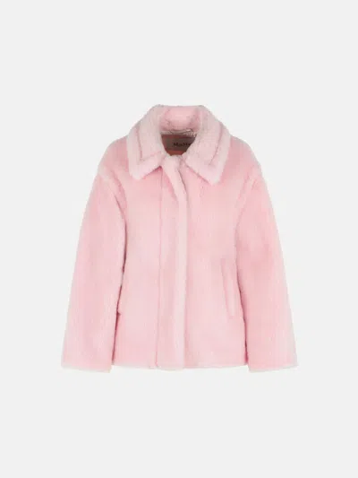 Max Mara 'mxmfuggito' Alpaca And Pink Wool Jacket