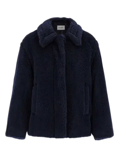 Max Mara Mxmfuggito Coat In Blue