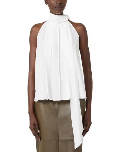 Max Mara Mxmfune Silk Top In White