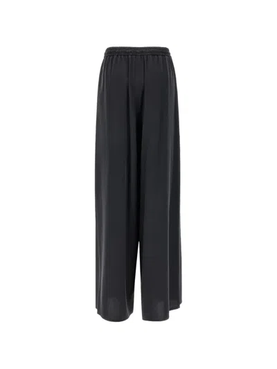 Max Mara Comfort Pants In Stretch Crepe De Chine In Black