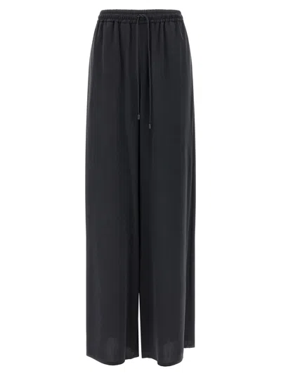 Max Mara Comfort Pants In Stretch Crepe De Chine In Black