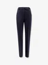 Max Mara Mxmgiglio Virgin Wool Trousers In Blue