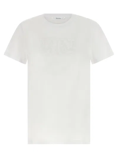 Max Mara White Embroidered Crew Neck T-shirt