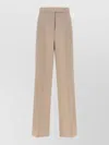 Max Mara Mxmgirone Tailored Trousers Belt Loops Pockets In Brown