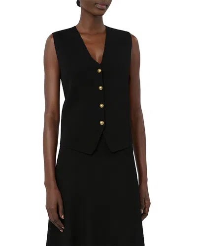 Max Mara Mxmgola Knit Waistcoat In Black