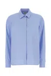 Max Mara Light Blue Regular Solid Shirt In Blue