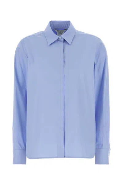 Max Mara Light Blue Regular Solid Shirt