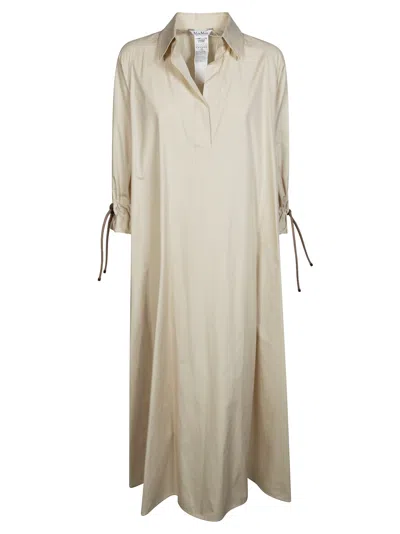 Max Mara Mxmmirto Poplin Gown In Beige