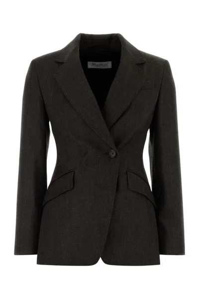Max Mara Dark Brown Wool Neutro Blazer