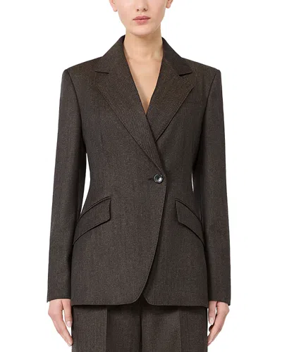 Max Mara Mxmneutro Wool Blazer In Black