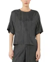 Max Mara Silk Stripe Short-sleeve Blouse In Multi