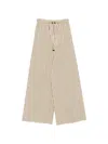 Max Mara Wide-fit Striped Cotton And Silk Canvas Trousers In Brown