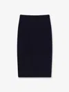 Max Mara Mxmotre Stretch Virgin Wool Skirt In Blue