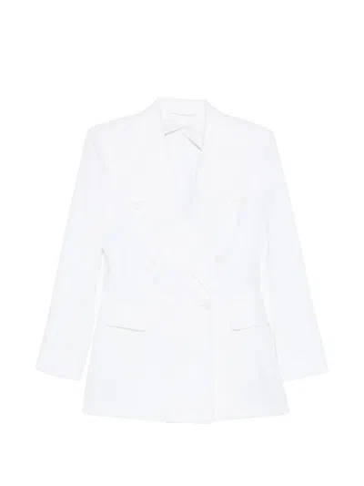 Max Mara Mxmpagella Double-breasted Blazer In White