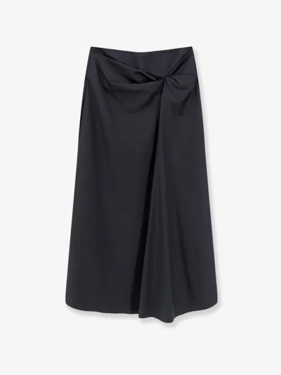 Max Mara Mxmpaggi Cotton Blend Skirt In Black
