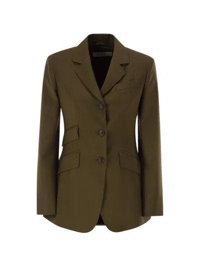 Max Mara Mxmpatio Single-breasted Blazer In Green