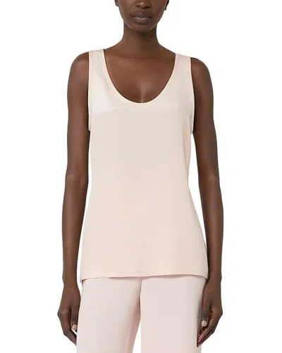 Max Mara Mxmpavido Silk Top In Neutral
