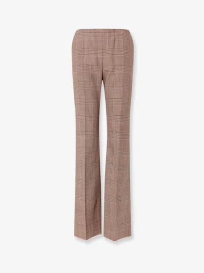 Max Mara Mxmpepato Wool Trousers In Brown
