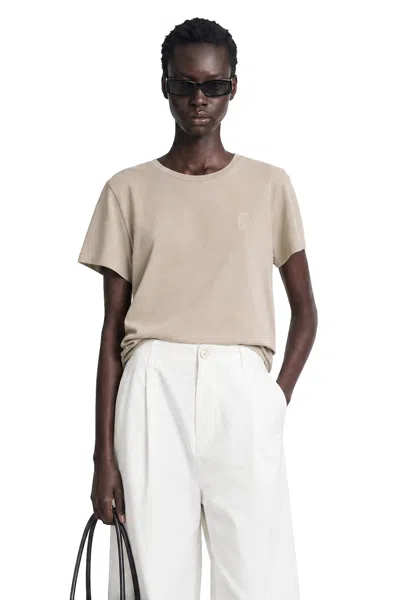 Max Mara Mxmquagga T-shirt In Neutral