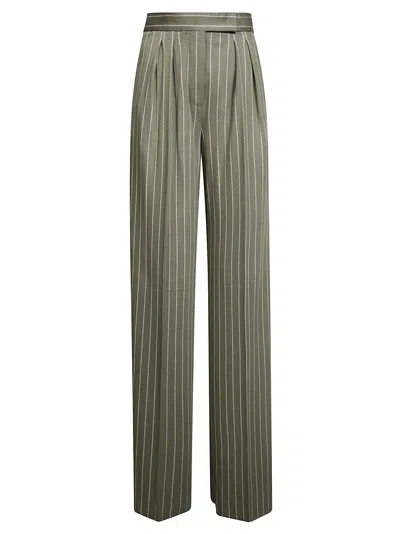 Max Mara Mxmrio Straight Pants In Beige