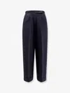 Max Mara Mxmrugiada Virgin Wool Trousers In Blue