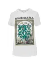 Max Mara Mxmspadino Printed T-shirt In White