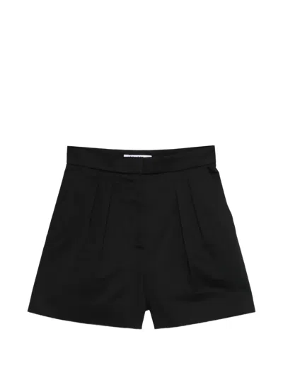 Max Mara Tailored Shorts Belt Loops Pleats Pockets In Black