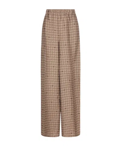 Max Mara Mxmvischio Printed Trousers In Neutral