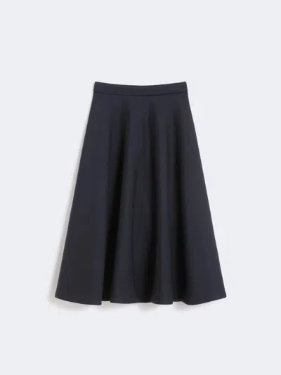 Max Mara Mxmwhisky Jersey Skirt Navy In Animal Print