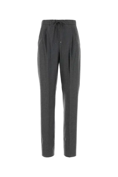 Max Mara Stretch Cashmere Zamia Tailored Pants In Gray
