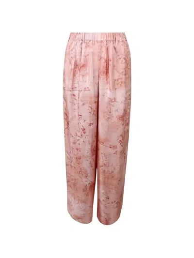 Max Mara Mxmzirlo Wide-leg Trousers In Pink