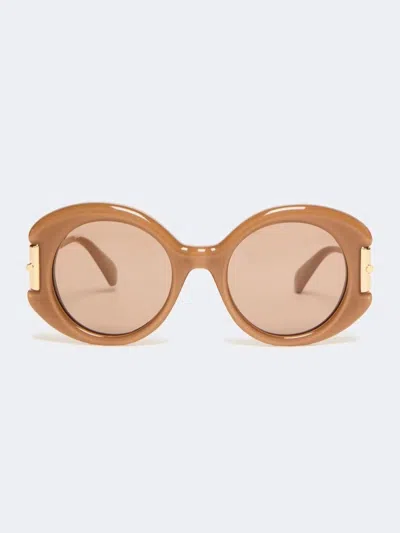Max Mara Mxobadia Glasses Camel In Orange
