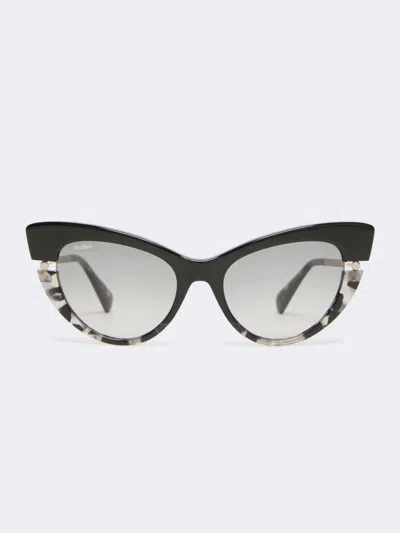Max Mara Speckled Cat Eye Sunglasses In Black