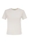 Max Mara Mxpdonata - Cotton T-shirt In Neutral