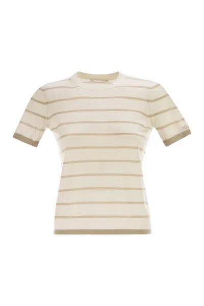 Max Mara Maxmara Mxpfavetta Cashmere And Silk Knit Jumper In White