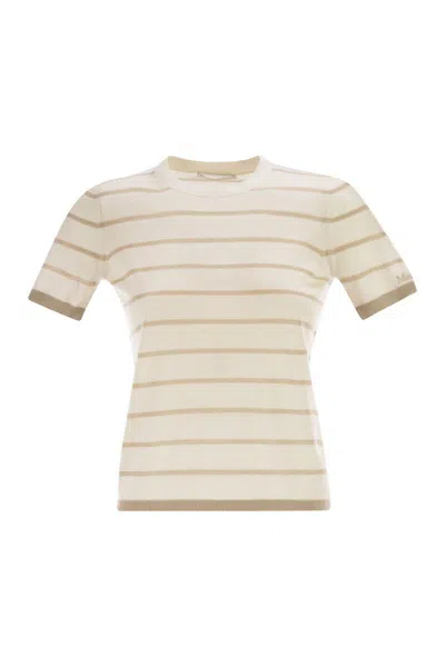 Max Mara Maxmara Mxpfavetta Cashmere And Silk Knit Jumper In White