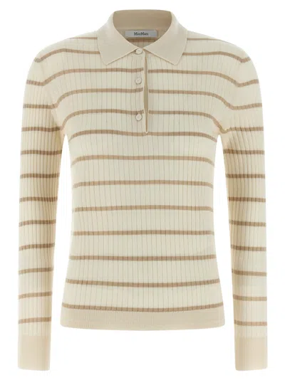 Max Mara 'mxpgitano' Polo Shirt In Neutral