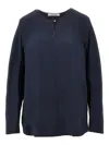 Max Mara Mxpmitico Blouse In Blue