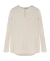 Max Mara Mxpmitico Long-sleeved Blouse In White