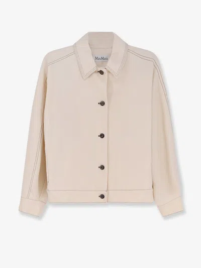 Max Mara Mxpnettare Jersey Jacket In Neutral