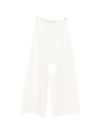 Max Mara Mxpnigella Wide-leg Trousers In White