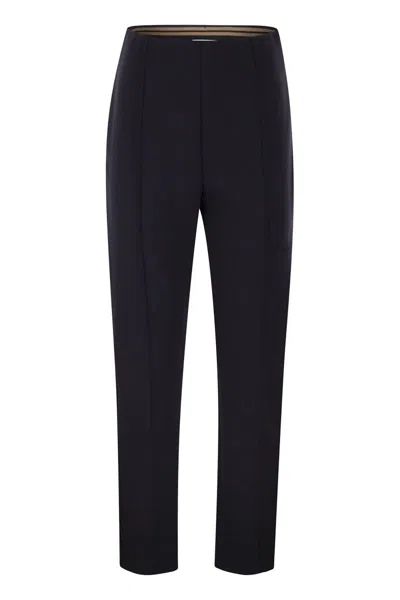 Max Mara Mxppergola - Slim Fit Trousers In Blue