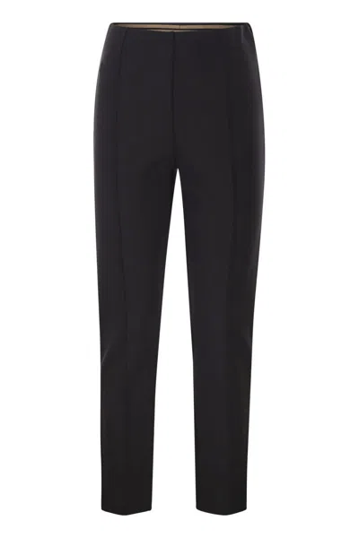 Max Mara Mxppergola - Slim Fit Trousers In Blue