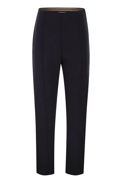 Max Mara Mxppergola - Slim Fit Trousers In Black