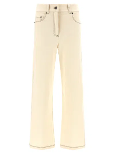 Max Mara Mxpribes Pants White In Neutral