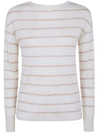 Max Mara "mxptabella" Stripes Silk Cashmere Sweater