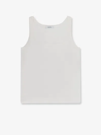 Max Mara Mxpumano Cotton Tank Top In White