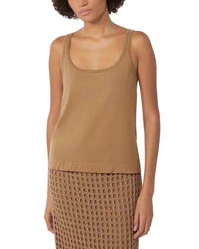 Max Mara Mxpumano Desert Top In Brown
