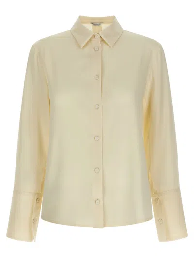 Max Mara Mxpvoliera Shirt And Blouse White In Gray