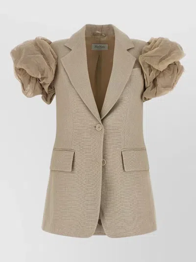 Max Mara Mxsabituro Blazer Flap Pockets Notched Lapels
